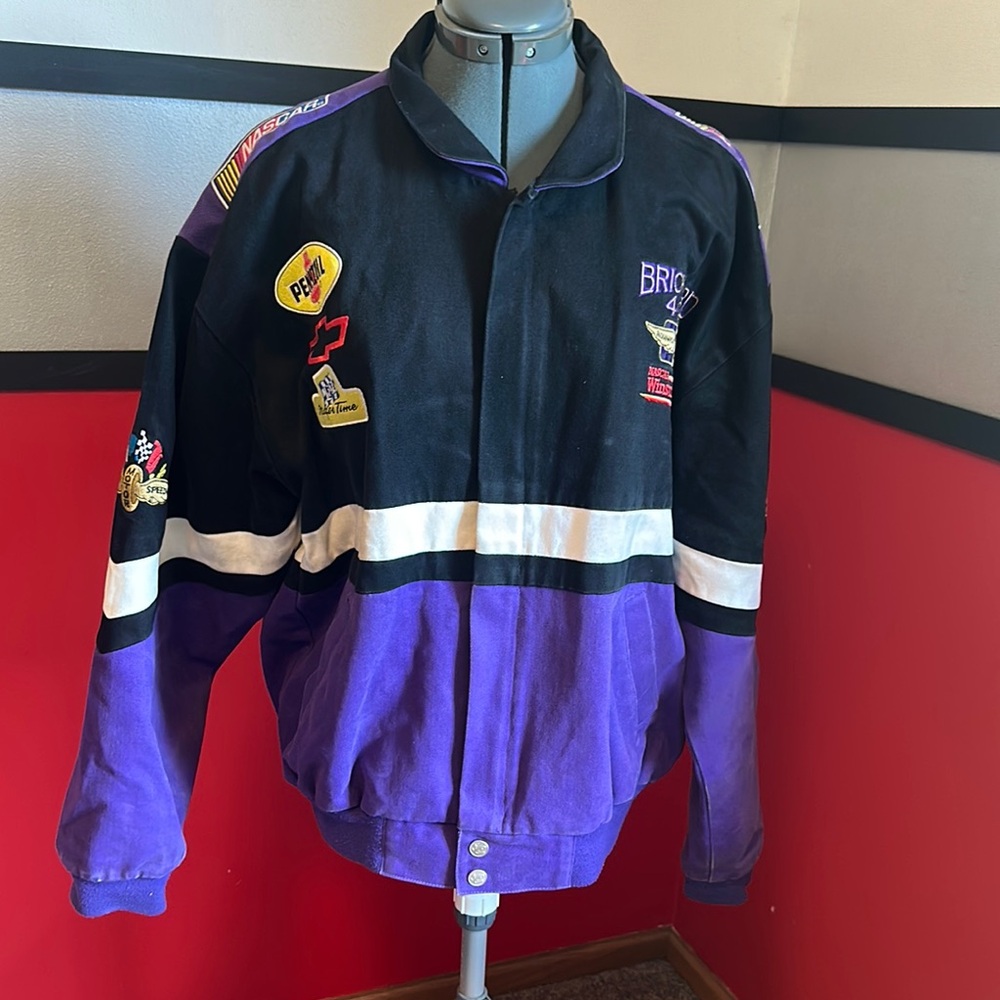 Nascar Black and Purple Racing Jacket